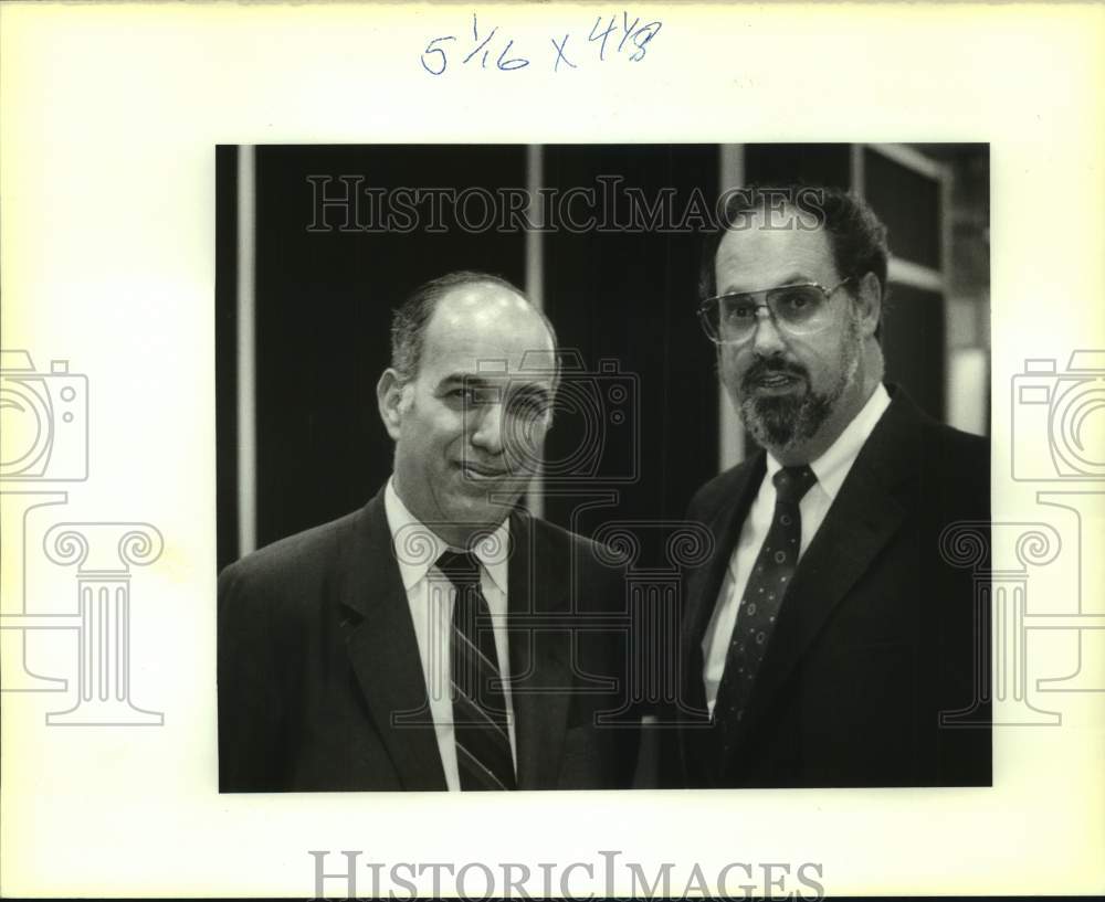 1988 Press Photo A. Michael Lipper &amp; William E. Donohue- New Orleans Investment - Historic Images