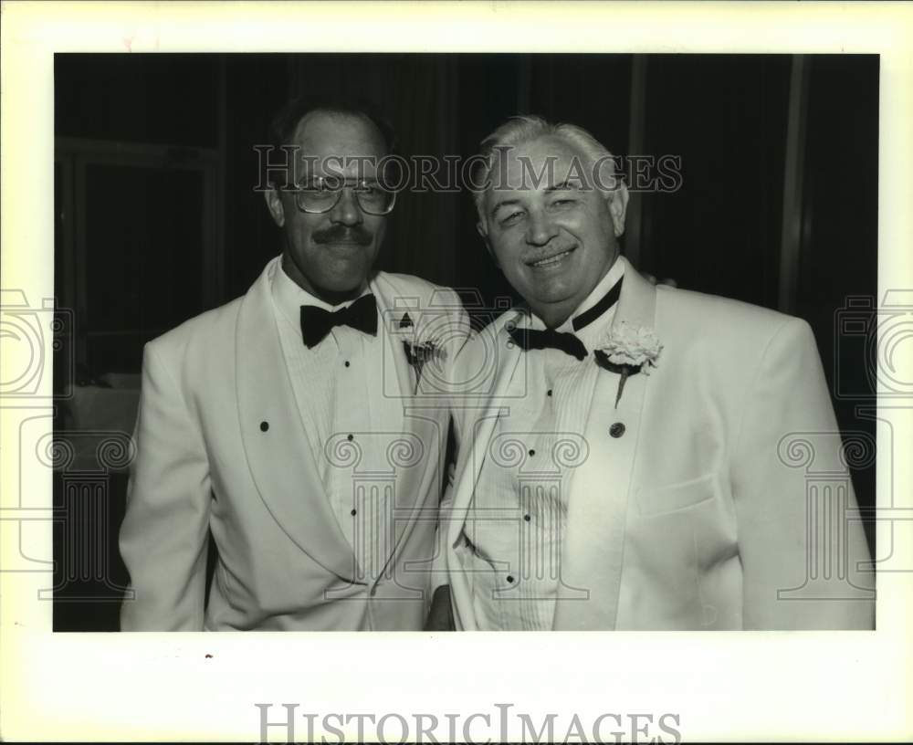 1994 Press Photo Rotary Dinner - Emile Nagel and Dr. James Linn - Historic Images