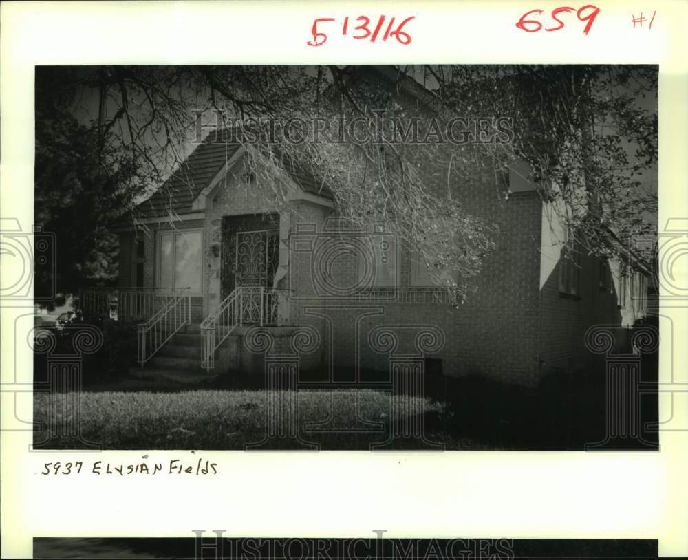 1989 Press Photo House on 5937 Elysian Fields- Housing - Historic Images