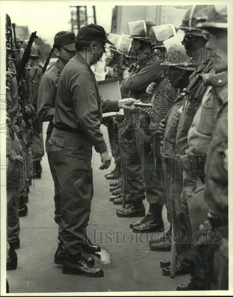 1979 Louisiana State Troopers line up and receive orders - Historic Images