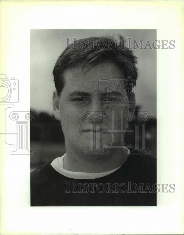 1993 Press Photo Football player Jason Lott of Hannan High School - Historic Images