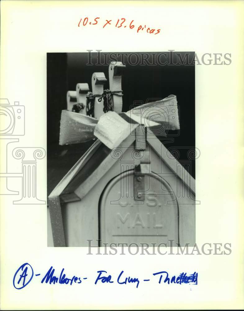 1991 Press Photo Mailboxes - Historic Images