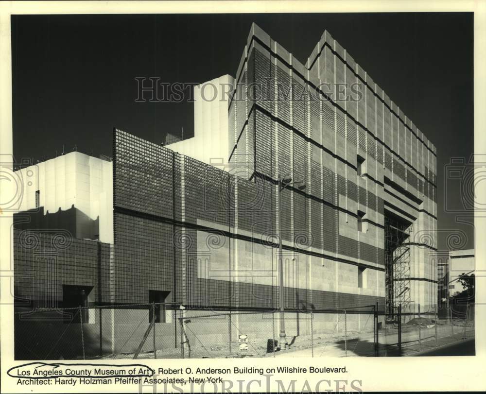 1986 Press Photo Los Angeles County Museum of Art on Wilshire Boulevard - Historic Images