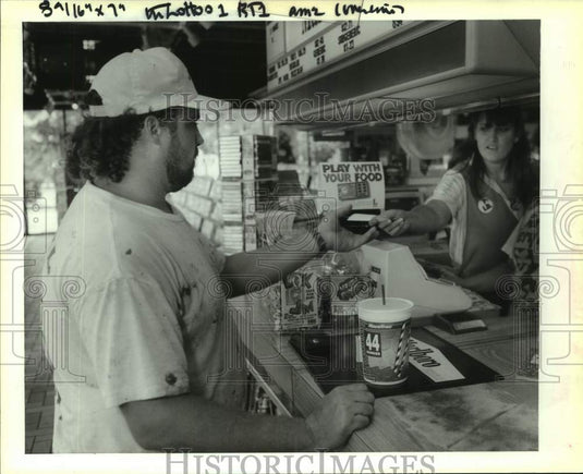 1992 Press Photo Louisiana lottery - Historic Images
