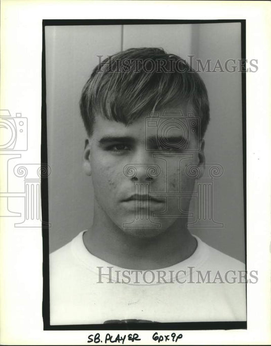 Press Photo Billy Lyons- Hannan Soft Ball Player - nob72010 - Historic Images