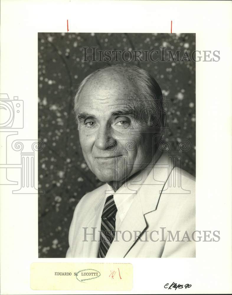 1990 Press Photo Eduardo Lucotti, president of the New Orleans Lawn Tennis Club - Historic Images