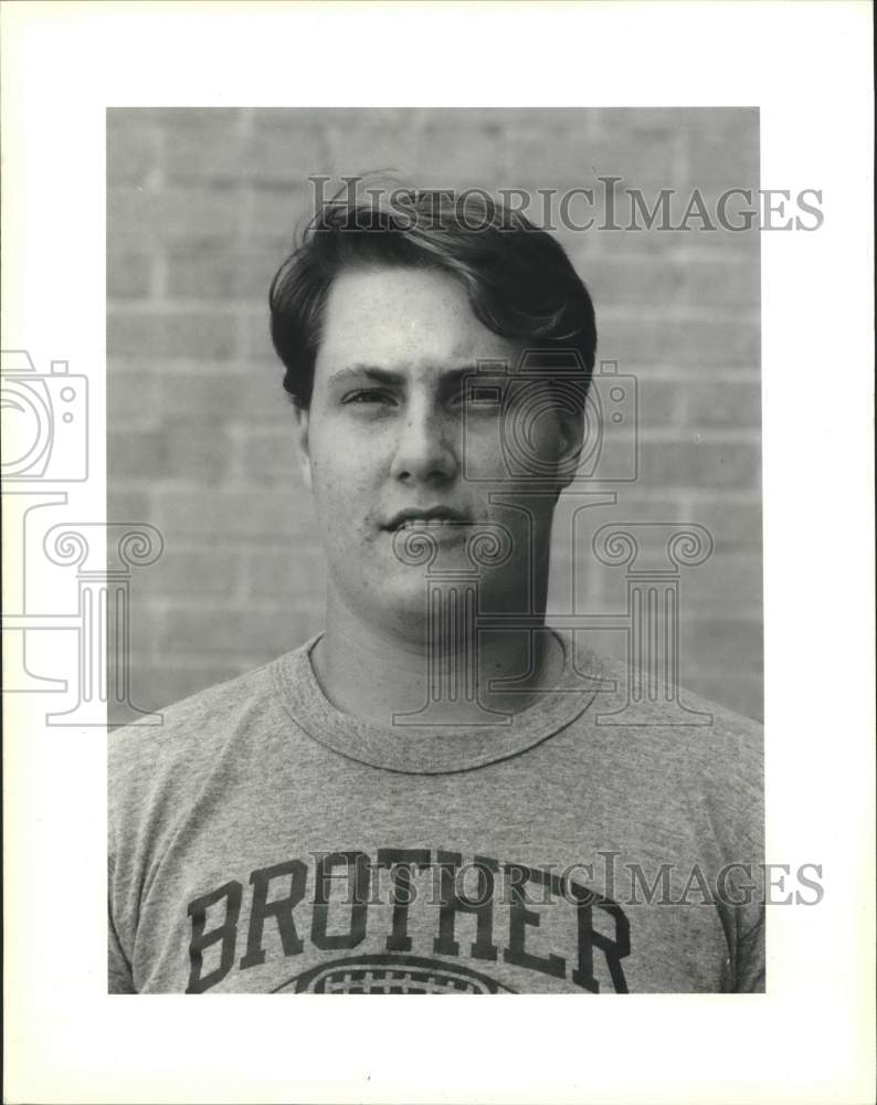 1991 Press Photo Jeff Lupo of Brother Martin High School - Historic Images