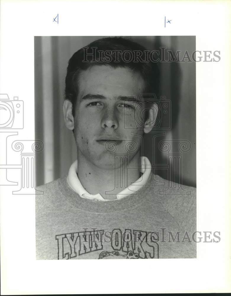 1992 Press Photo Cy Dean, Lynn Oaks High School Basketball Player - Historic Images