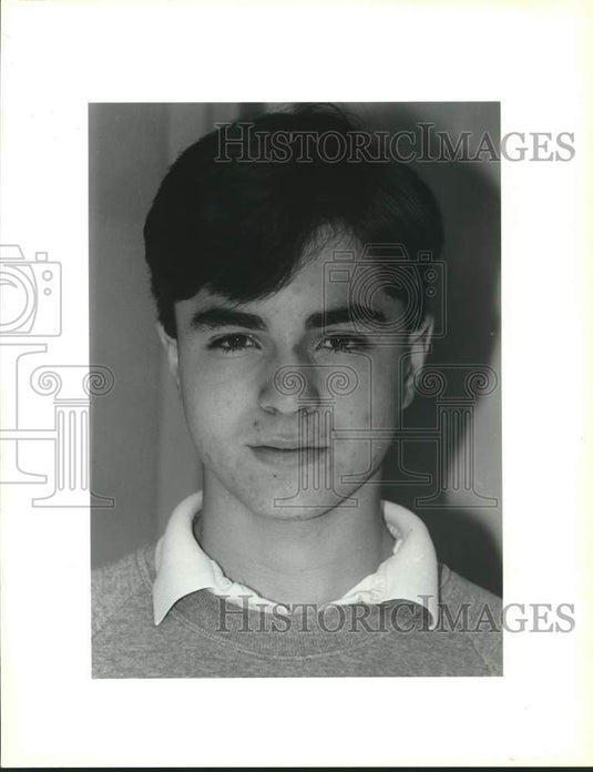 1993 Press Photo Scott Nunez, Lynn Oaks High School Basketball Player - Historic Images
