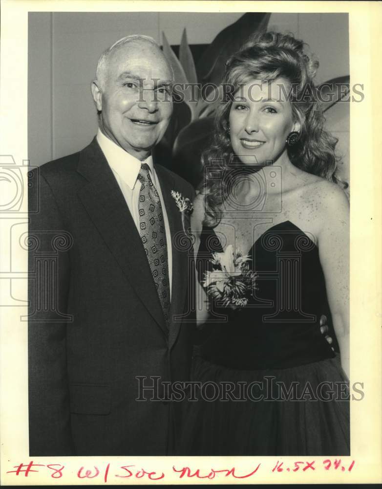 1993 Press Photo Alan Mirken And Laura Martzell, Art In Bloom Event - Historic Images