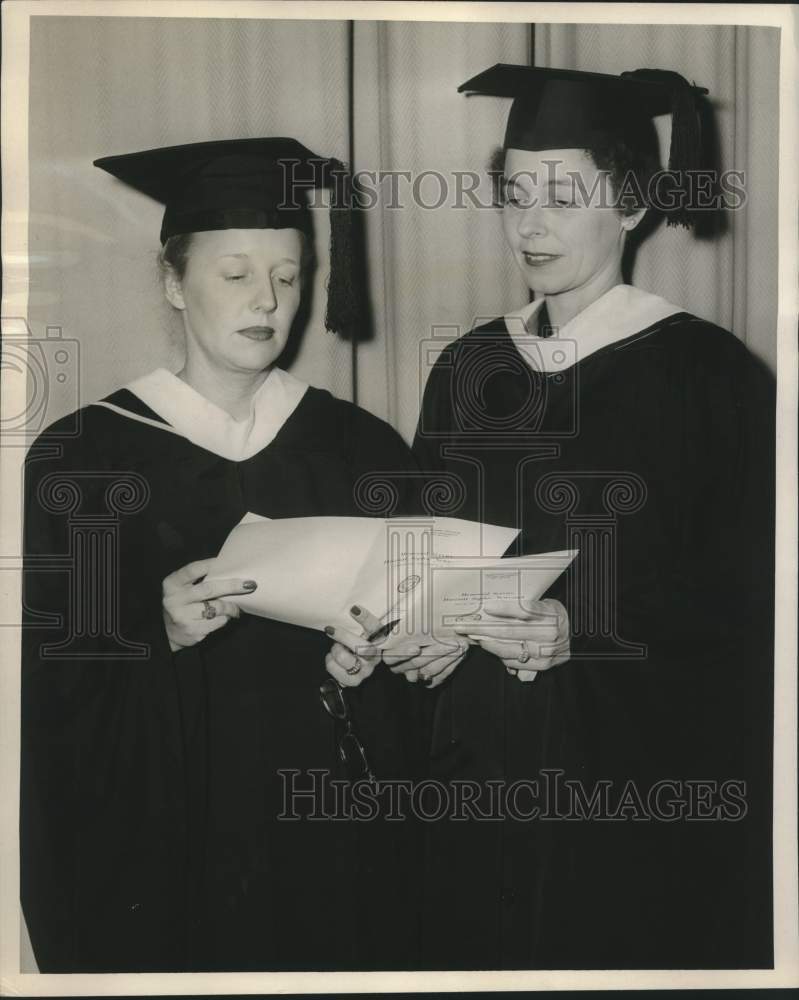 1954 Mrs. William Ricciuti &amp; Mrs. Robert C. Lynch- Newcomb College - Historic Images