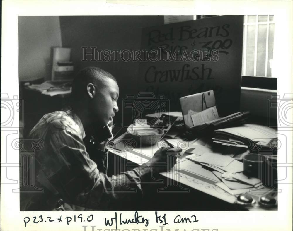 1992 Press Photo Julius Lucky, associate producer Treme Neighborhood Festival - Historic Images