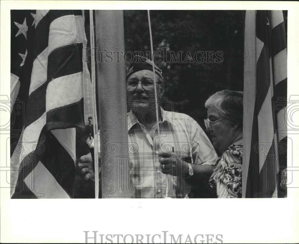 1991 Press Photo Joe Lytell, life member of the Homer Williams VFW Post 8720 - Historic Images