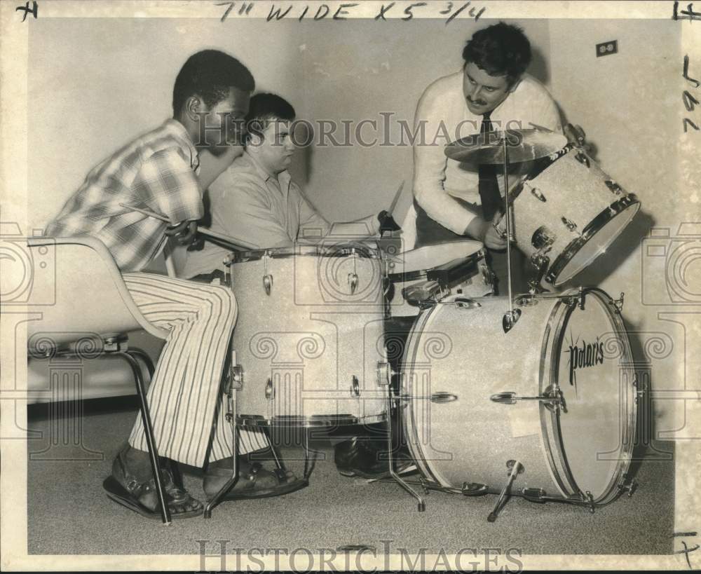 1970 Band members Barry Martyn, David Barnes and Clarence Hightower - Historic Images