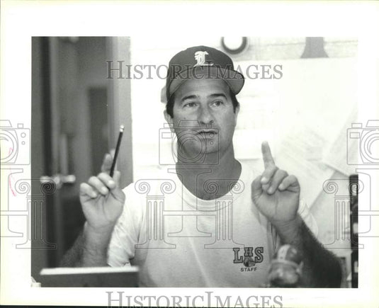 1993 Press Photo Football - Tim Detillier, Lutcher High School football coach - Historic Images