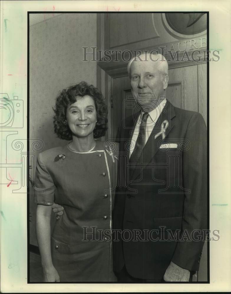 1991 Press Photo Roberta Maestri and Joe Childress at Catholic Foundation - Historic Images