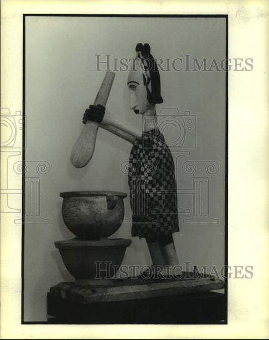 1988 Press Photo "Hard Working Mother" marionette of Bamana people of Mali - Historic Images