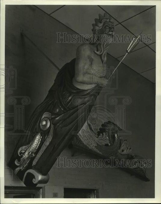 1966 Figurehead Of King Neptune Above Entrance, The Mariners Museum-Historic Images