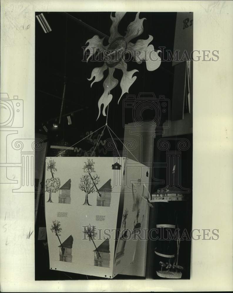 1988 Press Photo 3-Dimensional Display, &quot;Homewood&quot; Exhibit. Diversity&#39;s Gallery - Historic Images