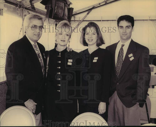 1994 Press Photo Ron, Sue, Chrissy & John Maestri attending a Benefit luncheon - Historic Images
