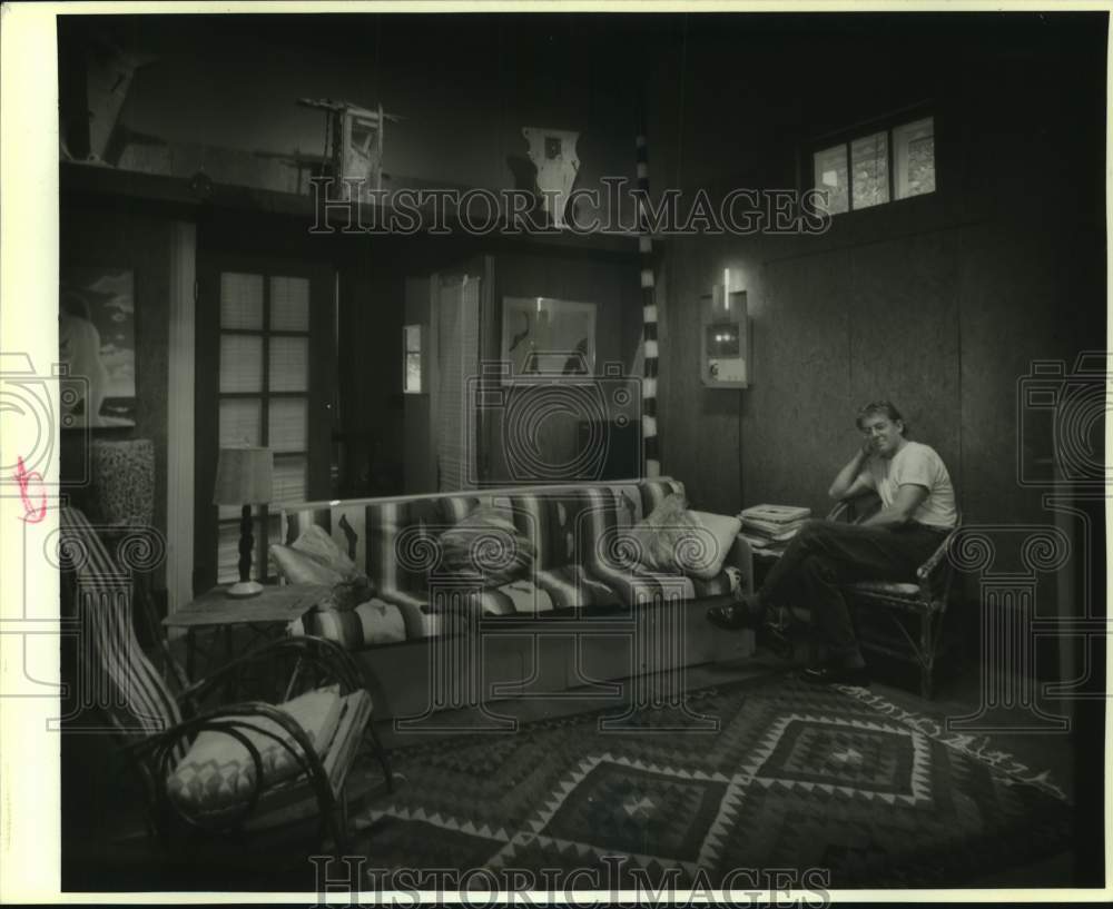 Press Photo Living room of  the Home of Thomas Mann, 920 Delachaise Street - Historic Images