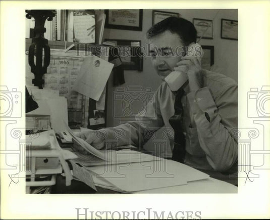 1990 Press Photo Bill Lemoine, New President Of The Jefferson District PTA - Historic Images