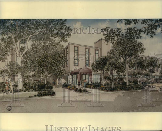 1994 Press Photo Sketch of the Malta Manar by Larry W. Counce Architects - Historic Images