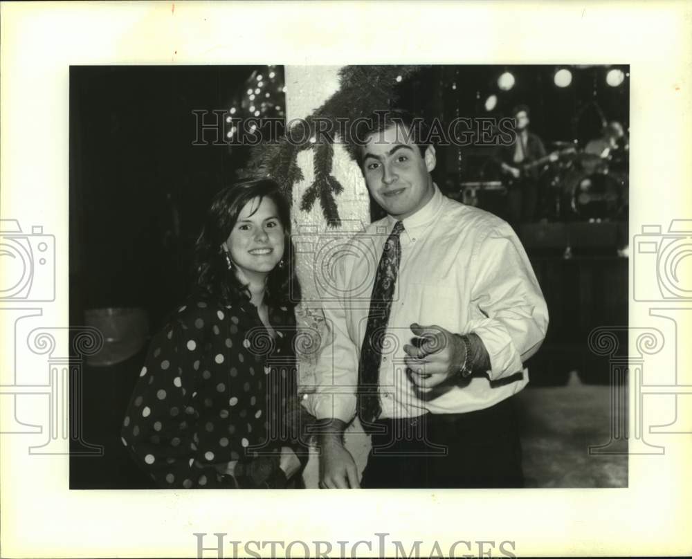 1991 Press Photo Stacy Malachias and Rick Sahuc attend debut party at Tipitina&#39;s - Historic Images