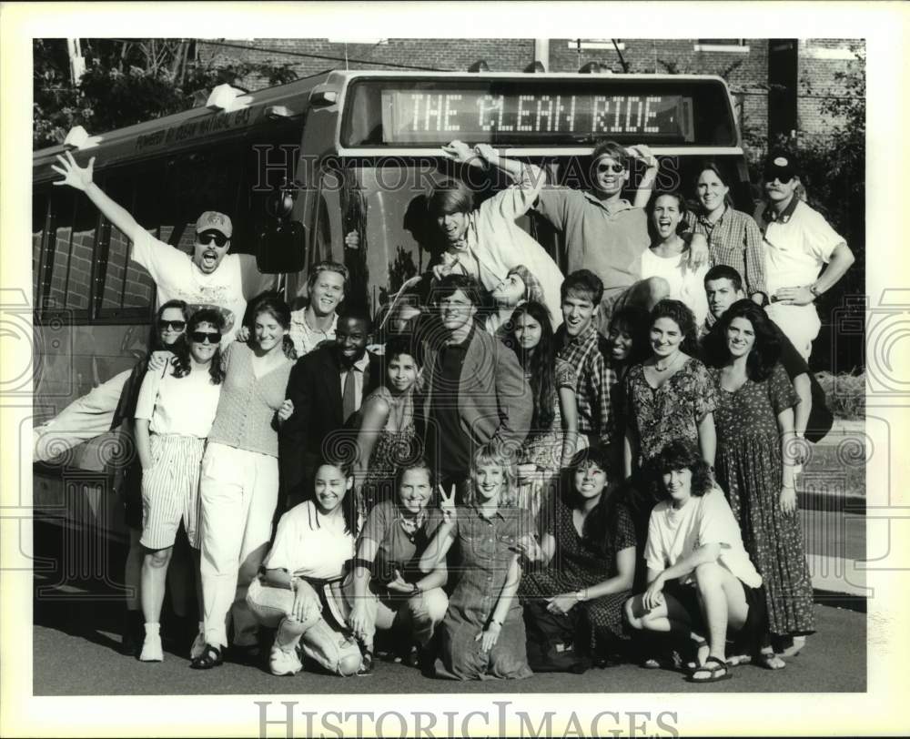 1994 Press Photo Professor Doug Brinkley with his Central High School students - Historic Images