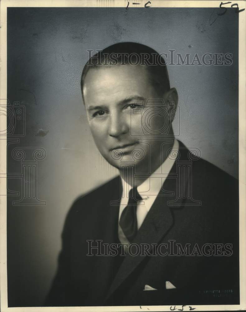 1963 Press Photo Fred J. Mayo, President, The Ingalls Shipbuilding Corporation - Historic Images