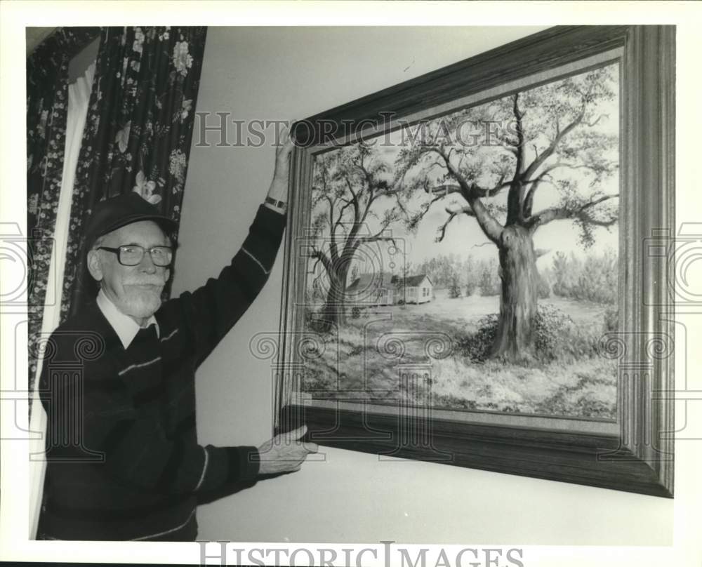 1992 Larry Mayne, Art Exhibit at The Hibernia National Bank-Historic Images