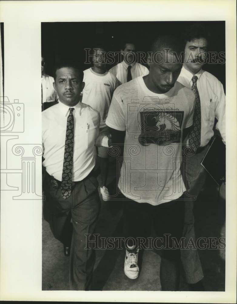 1992 Press Photo Gerald Johnson and Brent McKinney, suspects for murder - Historic Images