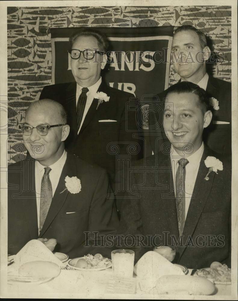 1962 Press Photo Bernard McNamara and other officers of Mid City Kiwanis Club-Historic Images