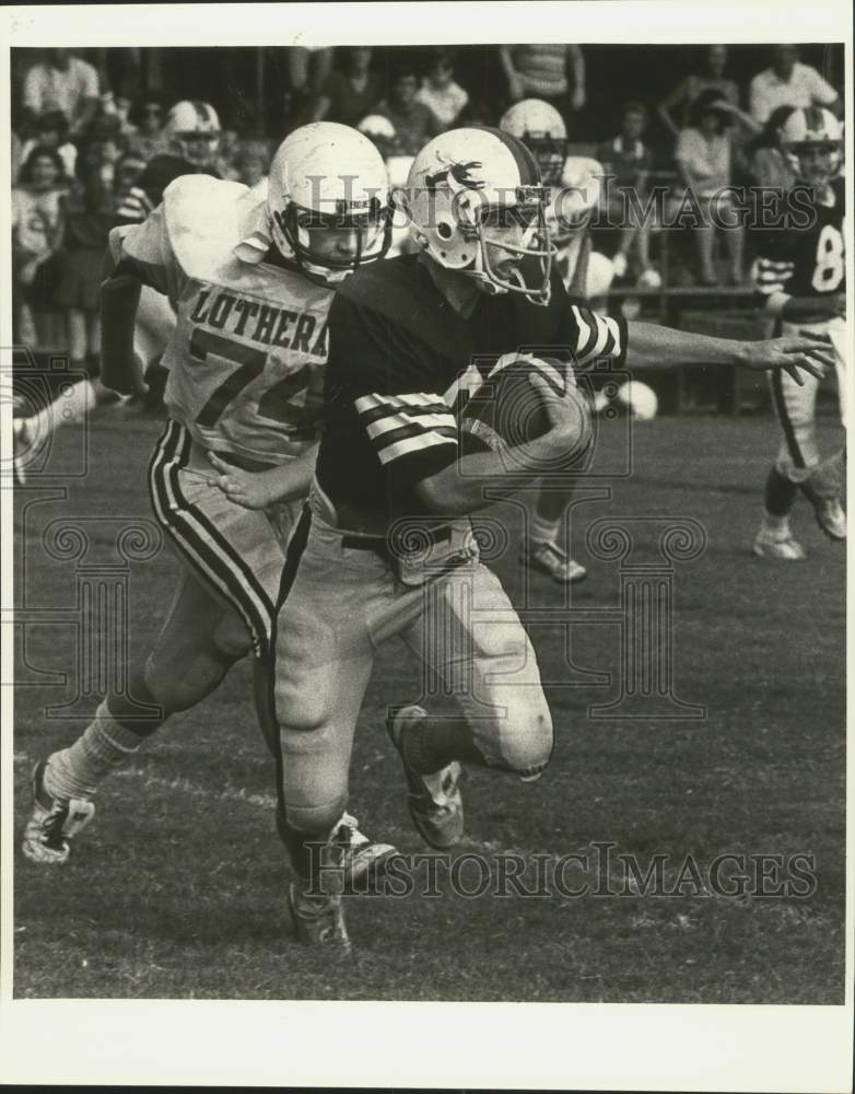 1983 Press Photo Rich Matherne, Country Dar against Lutheran - nob76815- Historic Images