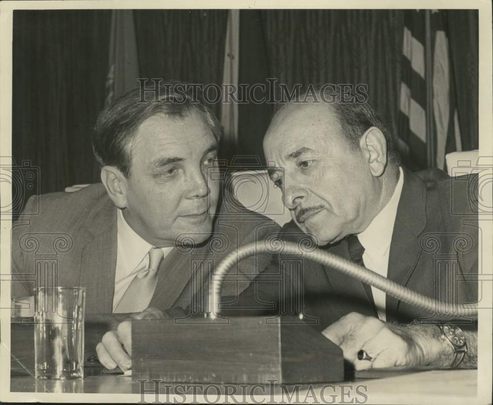 1967 US Politics Governor John J McKeithen and Mayor Victor H Schiro - Historic Images