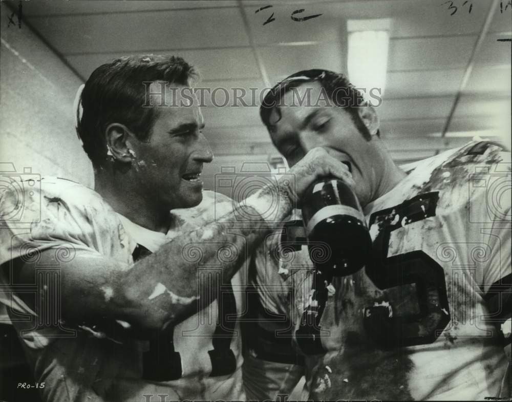 1969 Charlton Heston & Mike McCormick in the drama "Number One" - Historic Images