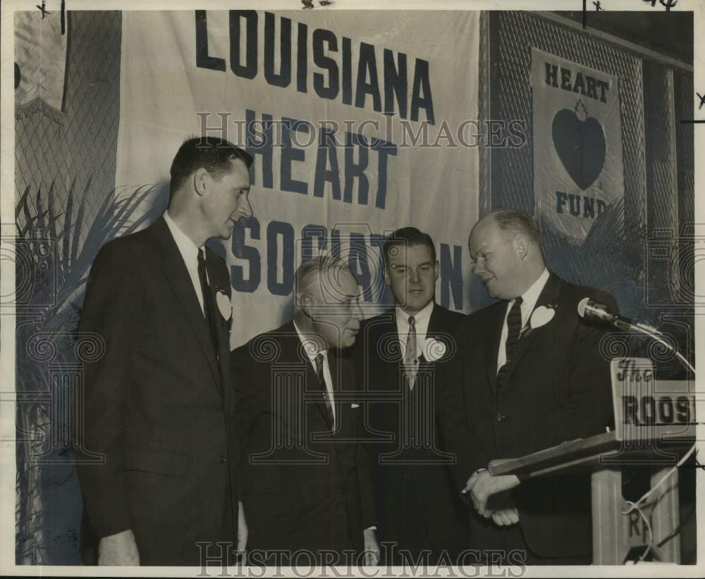 1962 Press Photo Officials taking part of New Orleans Area Heart Fund campaign - Historic Images