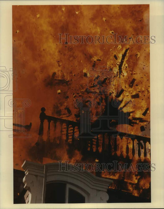 Louisiana State Museum's the Cabildo on fire - Historic Images