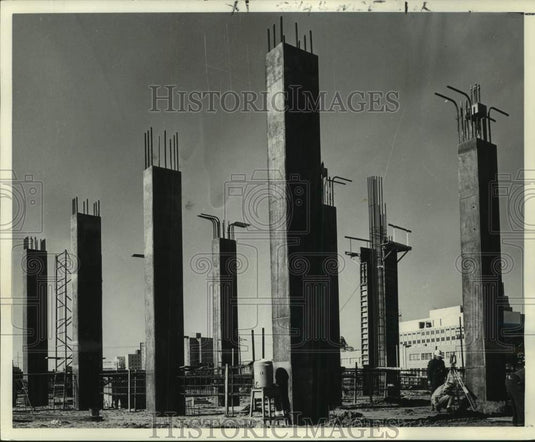1972 View of the Louisiana Superdome's foundation - Historic Images