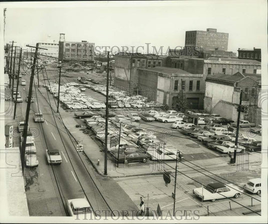 1969 Press Photo Clean swath between the Mobile business district & waterfront - Historic Images