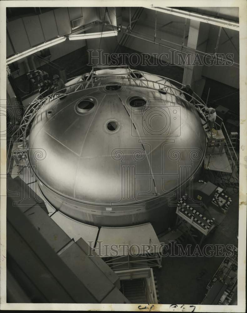 1964 Fuel tank for Saturn V booster assembled at Michoud facility - Historic Images