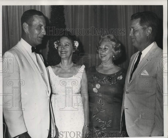1968 Mr & Mrs James Meyers, Mr & Mrs Albert Claverie at a party-Historic Images