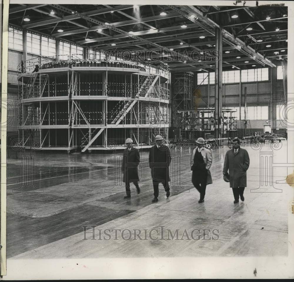 1964 Delegates examine the intertank to be sent to Huntsville - Historic Images