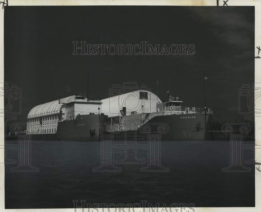 1964 Saturn space vehicle barges moored at NASA's Michoud Operations - Historic Images