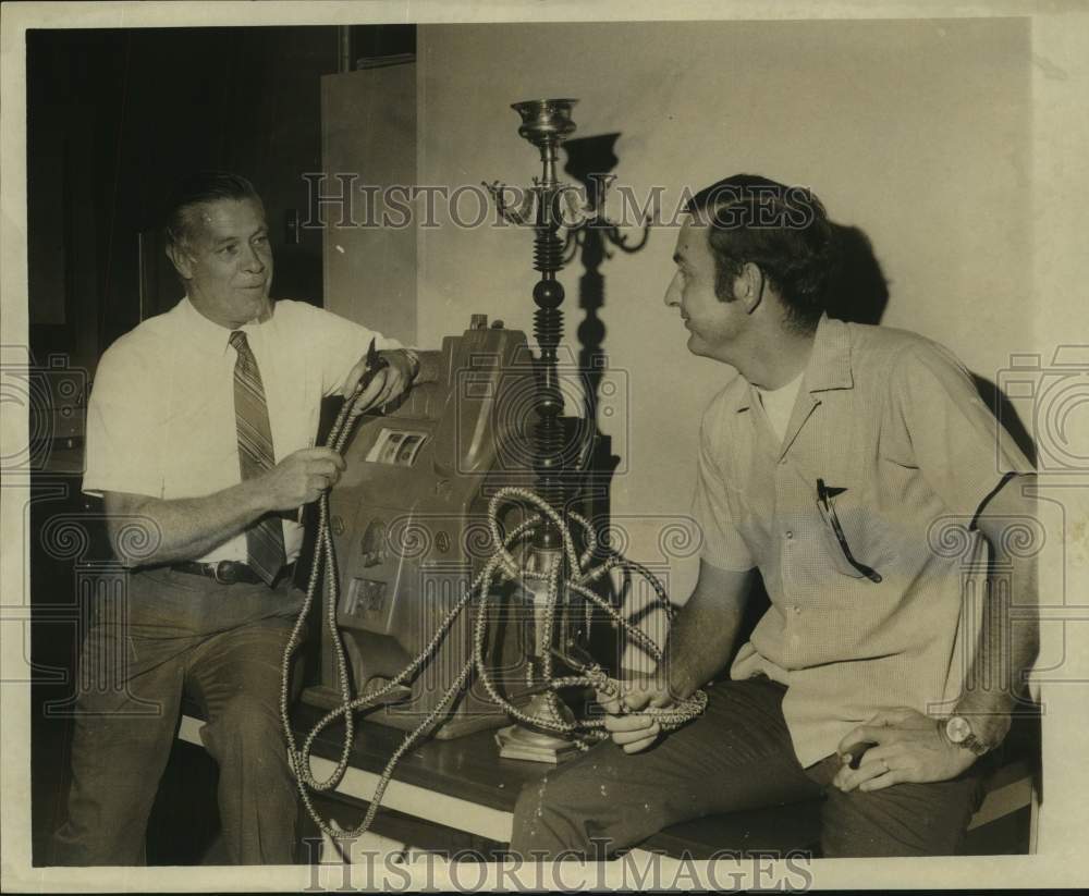 Narcotics Bureau with confiscated material - Historic Images