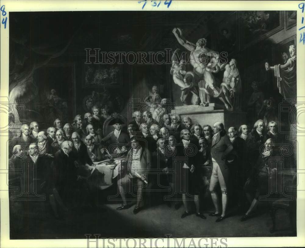 1983 Henry Singleton&#39;s The Royal Academicians in General Assembly - Historic Images