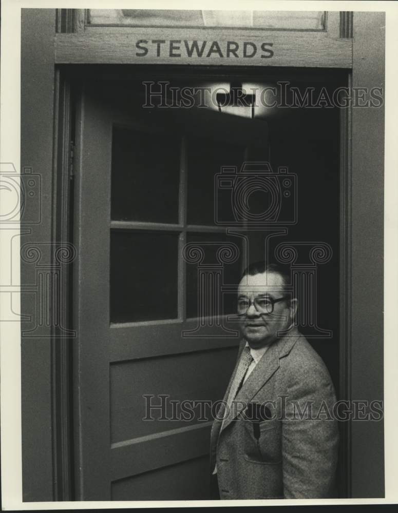 1983 State Steward Ronald Nash At Door For Stewards Only - Historic Images