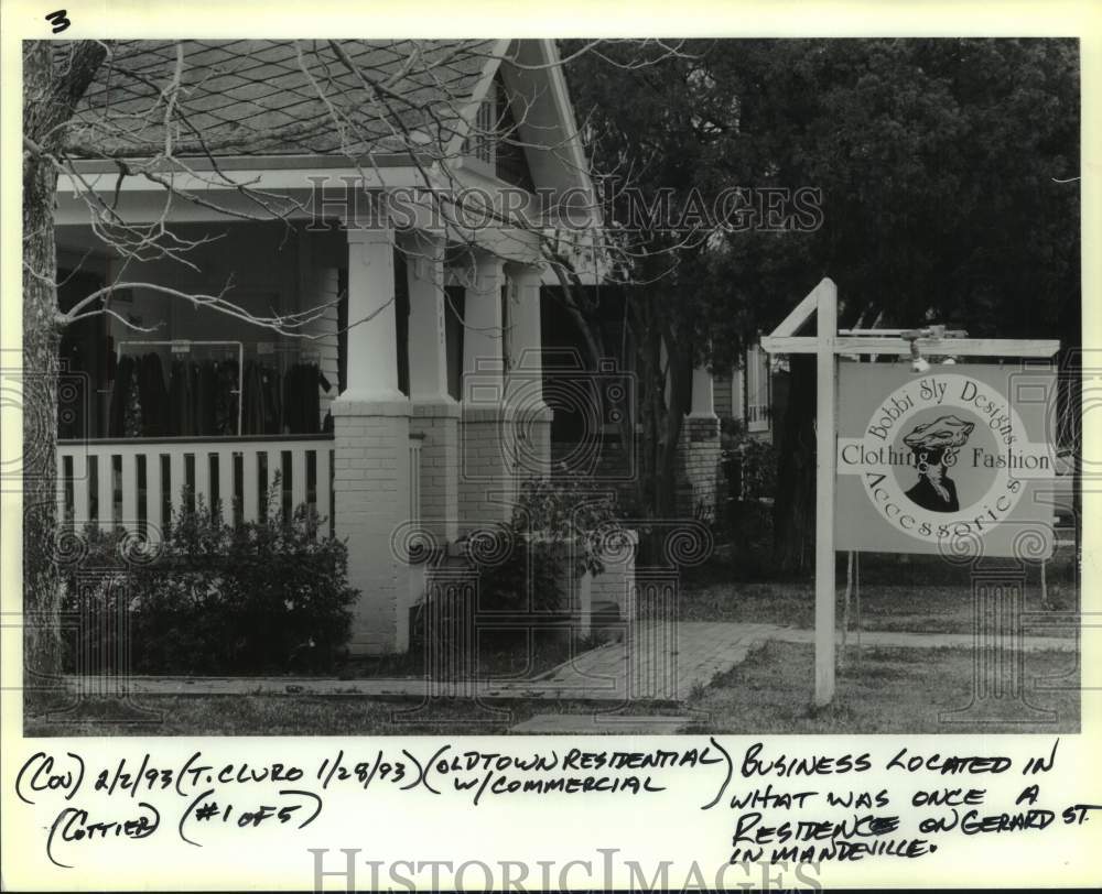 1993 Business located on Gerard Street in Mandeville - Historic Images