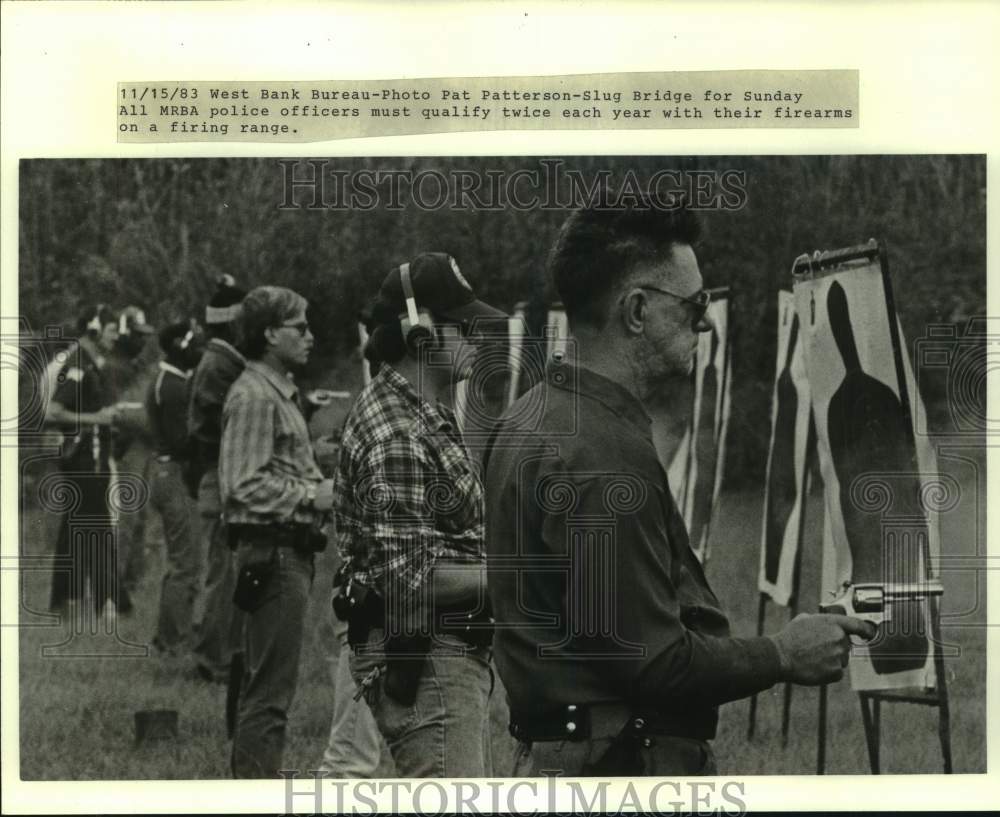 1983 MRBA police officers must qualify with their firearms - Historic Images