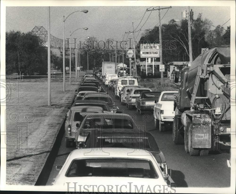 1974 Press Photo NOPSI - Heavy traffic jam at General De Galle - Historic Images